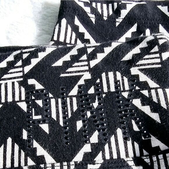Victoria's Secret Pink leggings geometric medium black white - Picture 6 of 8